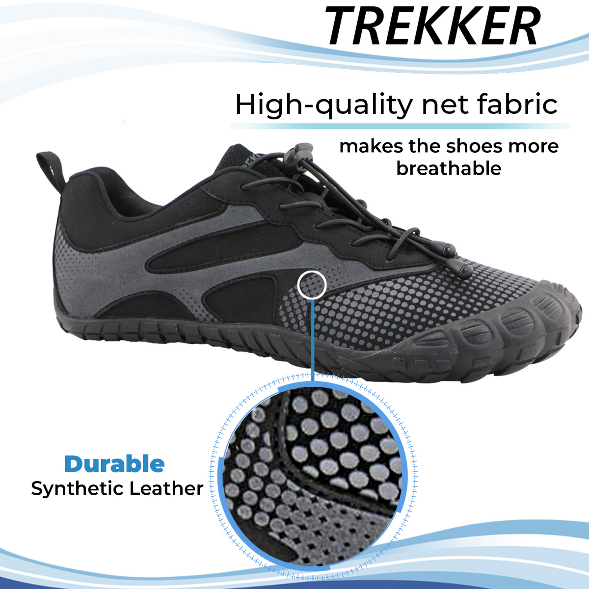 Trekker Scarpe barefoot, misure 36-45