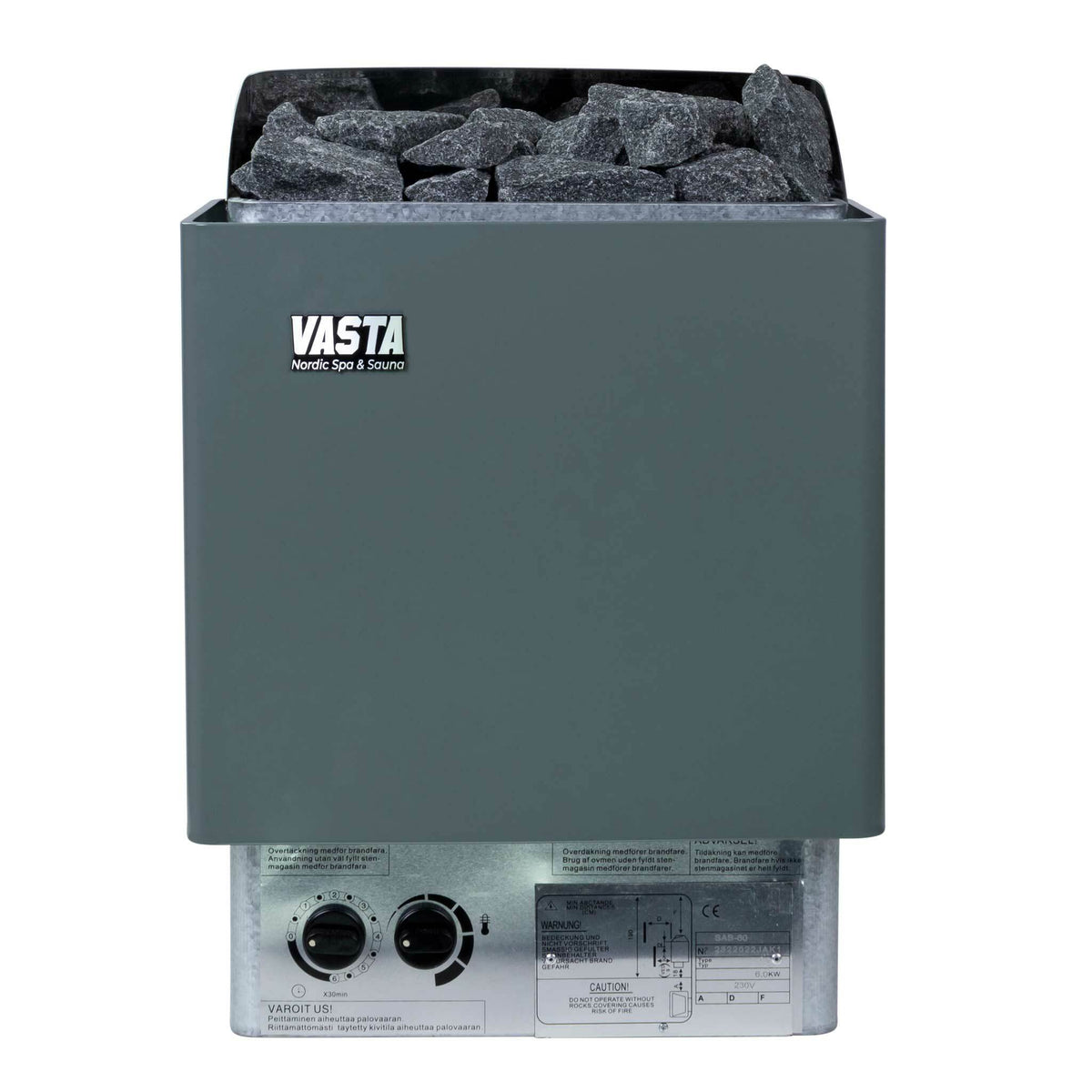 Vasta Electric Sauna Heater Spark 6kw, fixed control, 5-8m3
