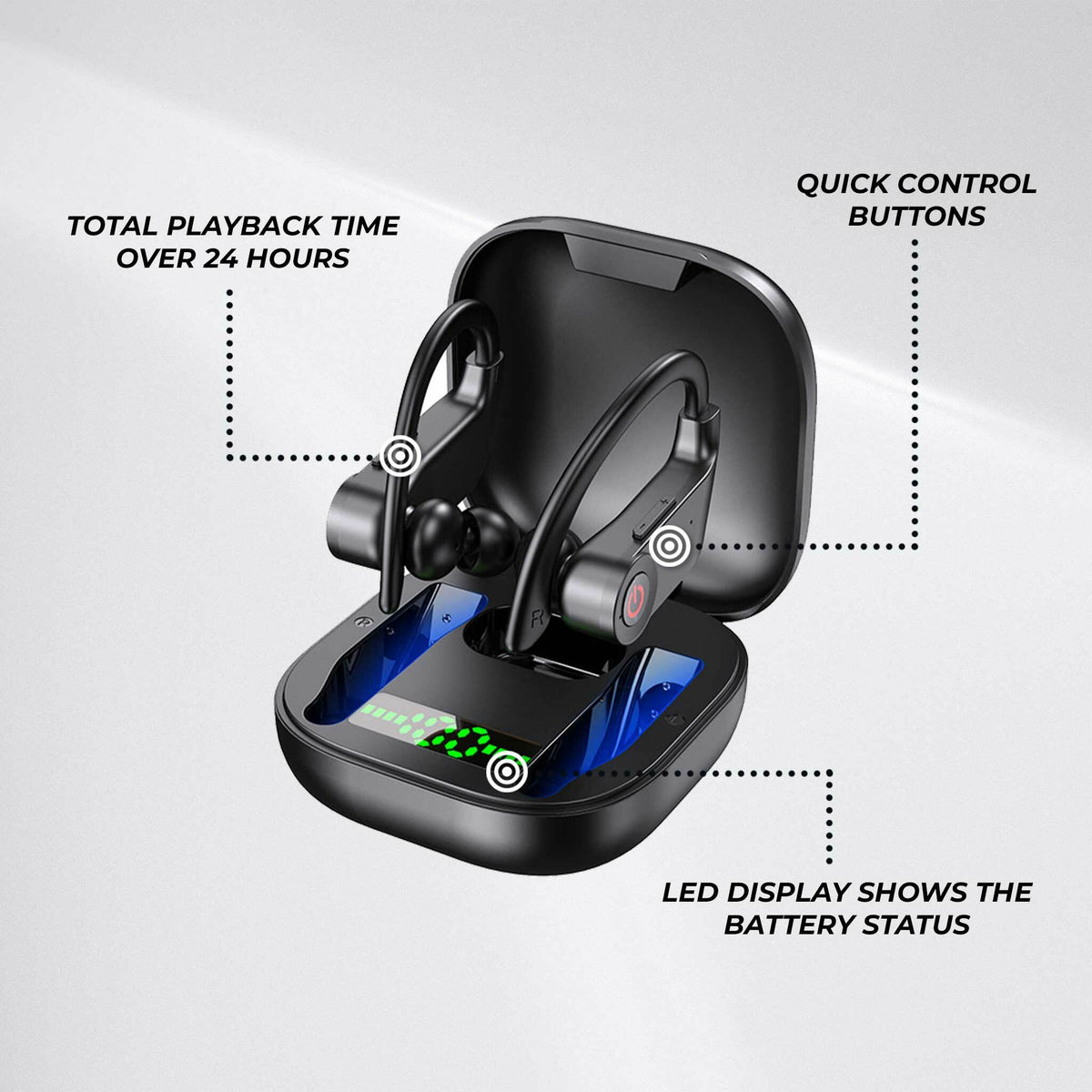 KuuraPods Sport v2 trådløse høretelefoner