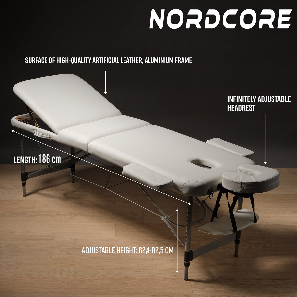 Core Massagebord A300, hvid
