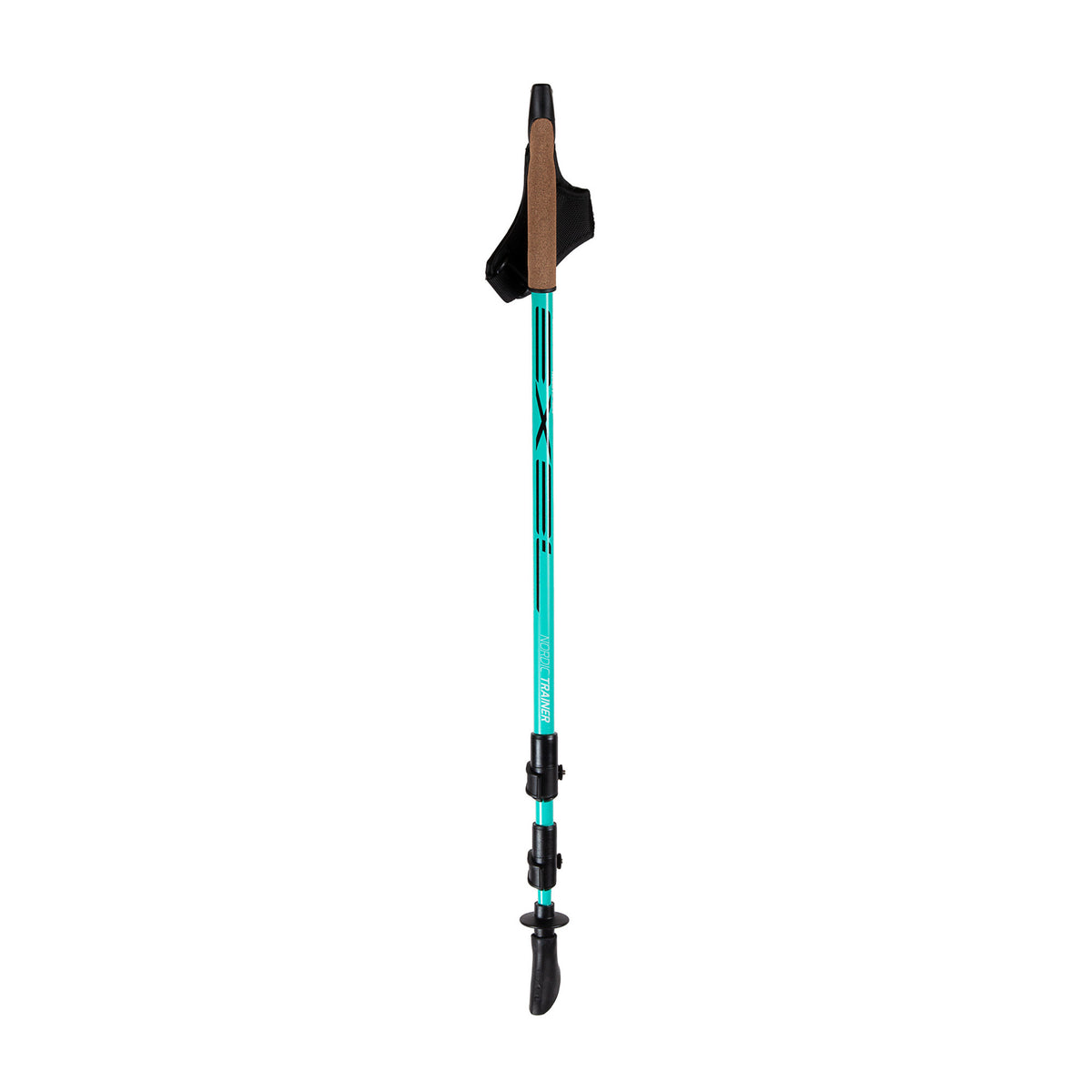Exel Nordic Trainer Oeb Qr Verstelbare Nordic Walking-stok, Cyaan, 100-135cm