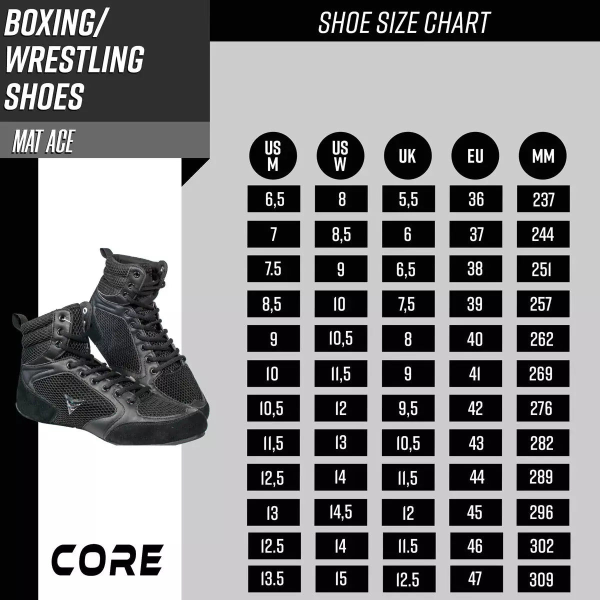 Nordcore Wrestling Shoes Core Mat Ace