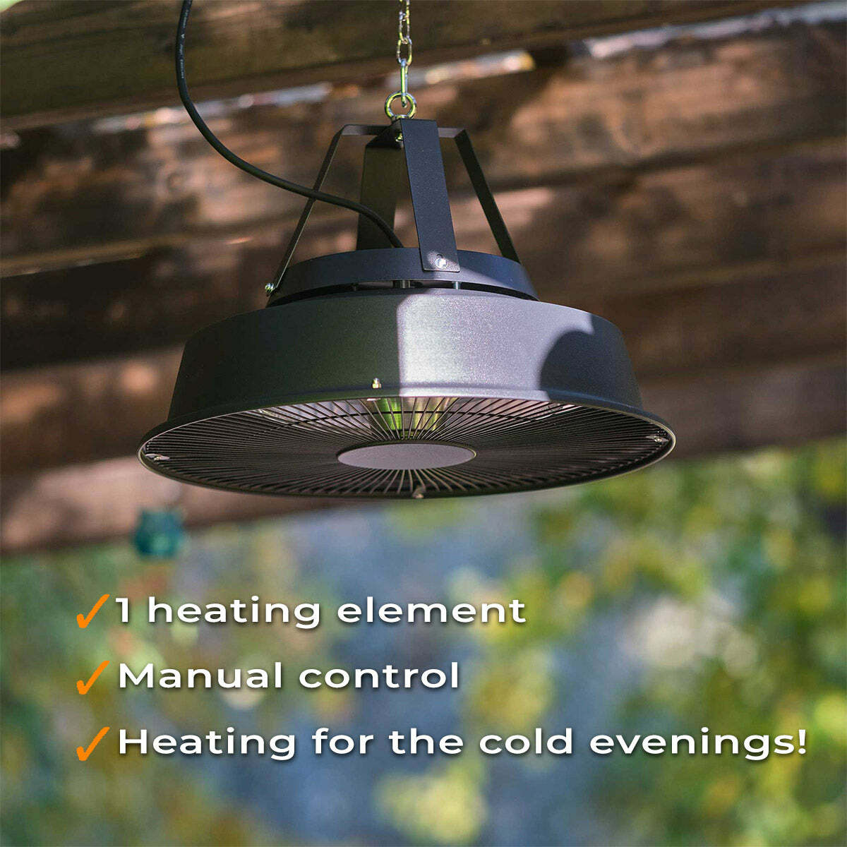 Fornorth Fungo Riscaldante Ceiling Heater Comfort 1500W, nero