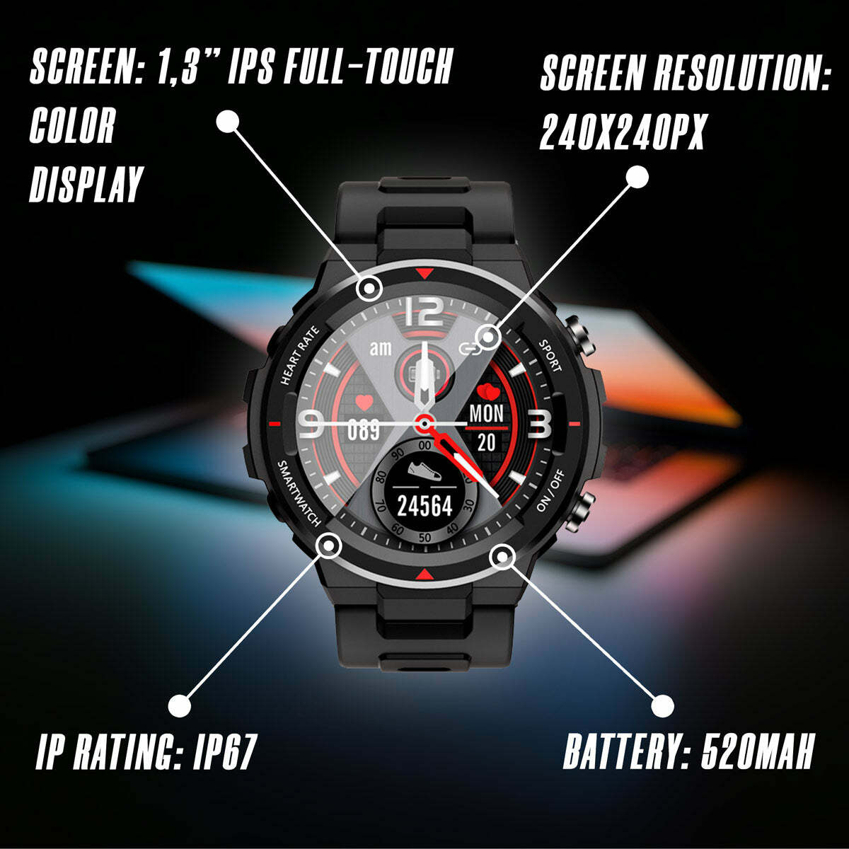 Kuura Smartwatch Tactische T7