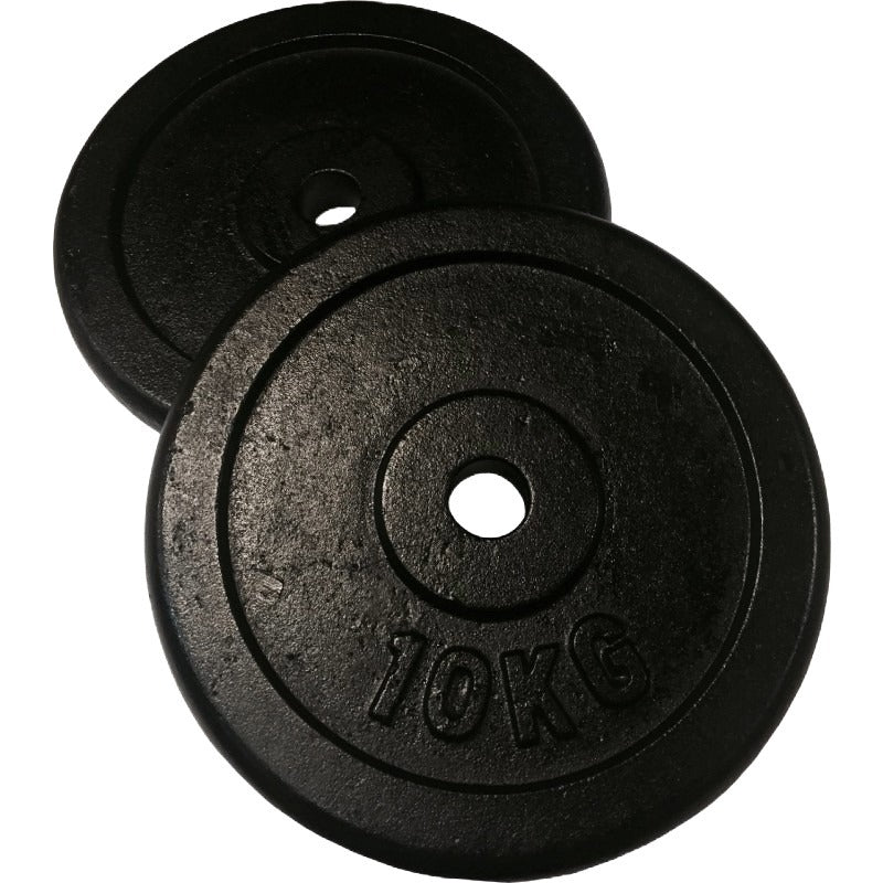 Discos de pesas de hierro (2 x 2,5kg - 15kg) 30mm
