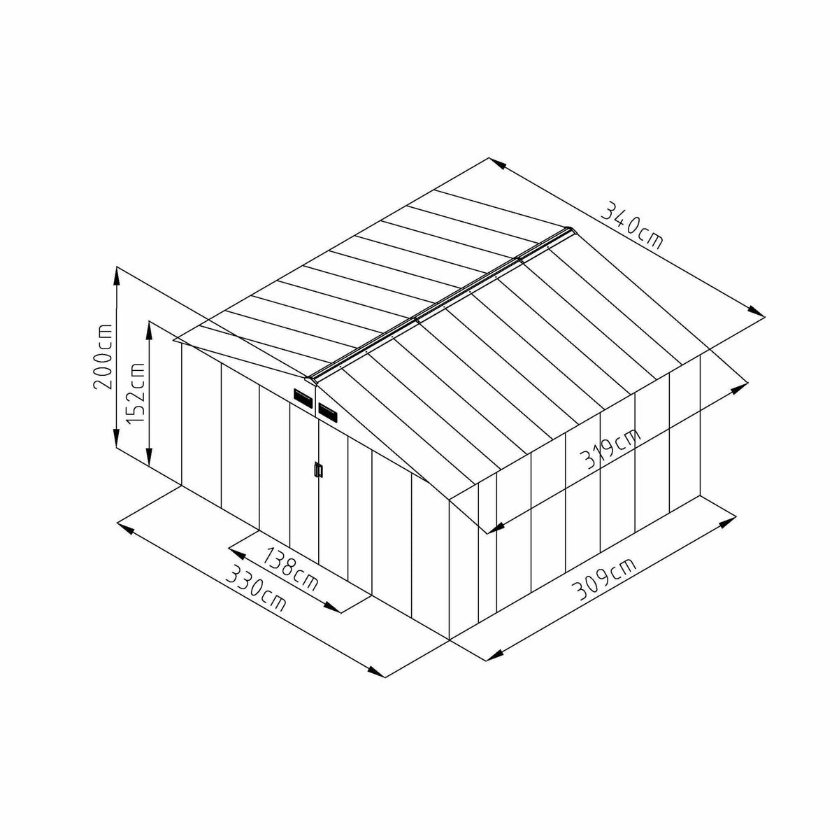 Fornorth Casetta da Giardino, 10.85m2