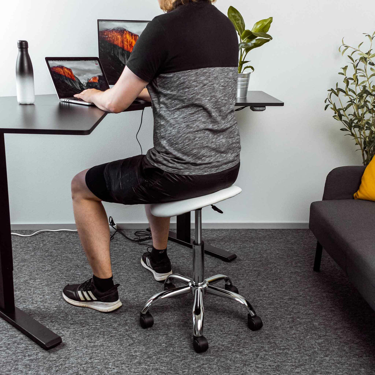 Lykke Sadelstol Comfort, hvid