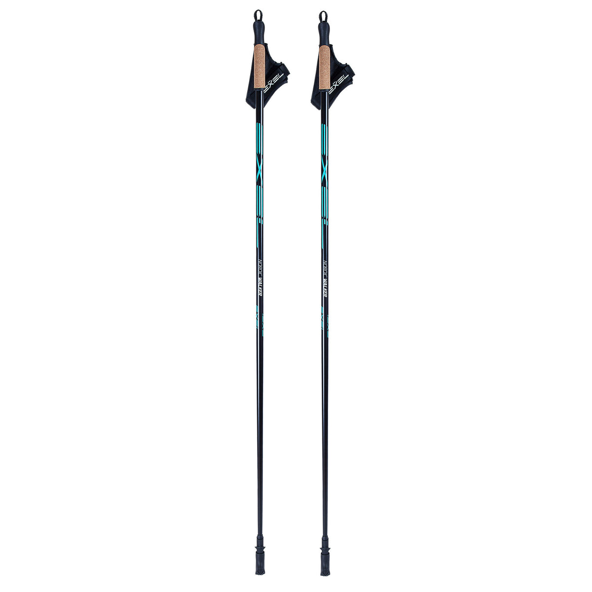 Exel Nordic Walker Bastoncini da Nordic Walking Nero/Ciano