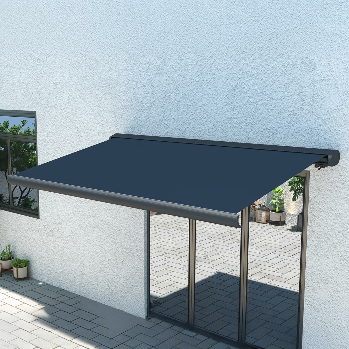 Lykke Volledige-Cassette Zonnescherm 3x2,5 m, donkergrijs