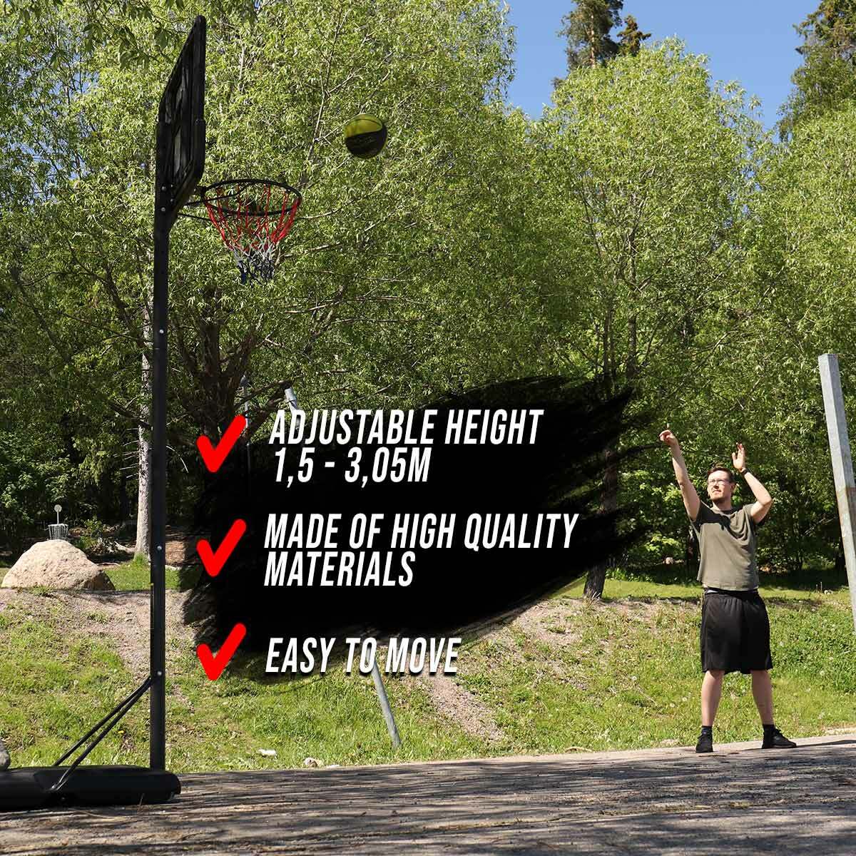 ProSport Canasta de baloncesto 1,5-3,05m