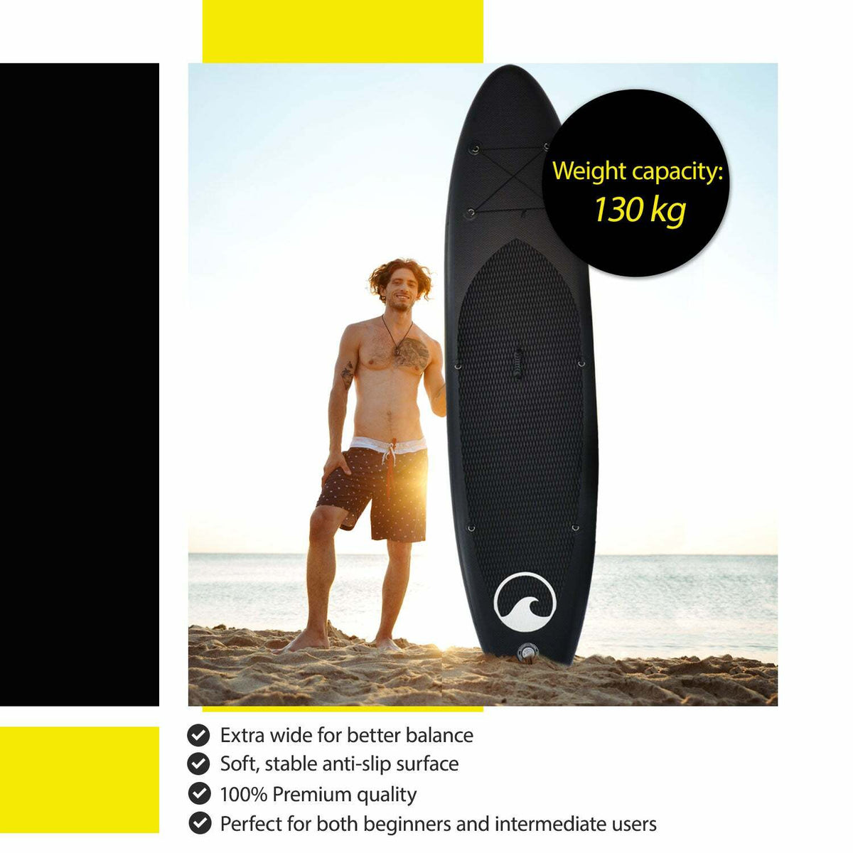 Deep Sea Tabla SUP Set XXL (330cm), negro