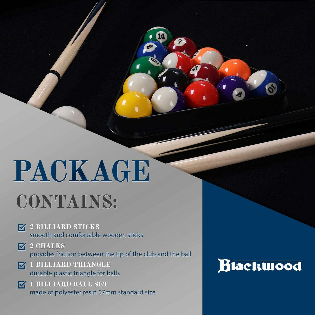 Blackwood Mesa de Billar, Basic 6' Black