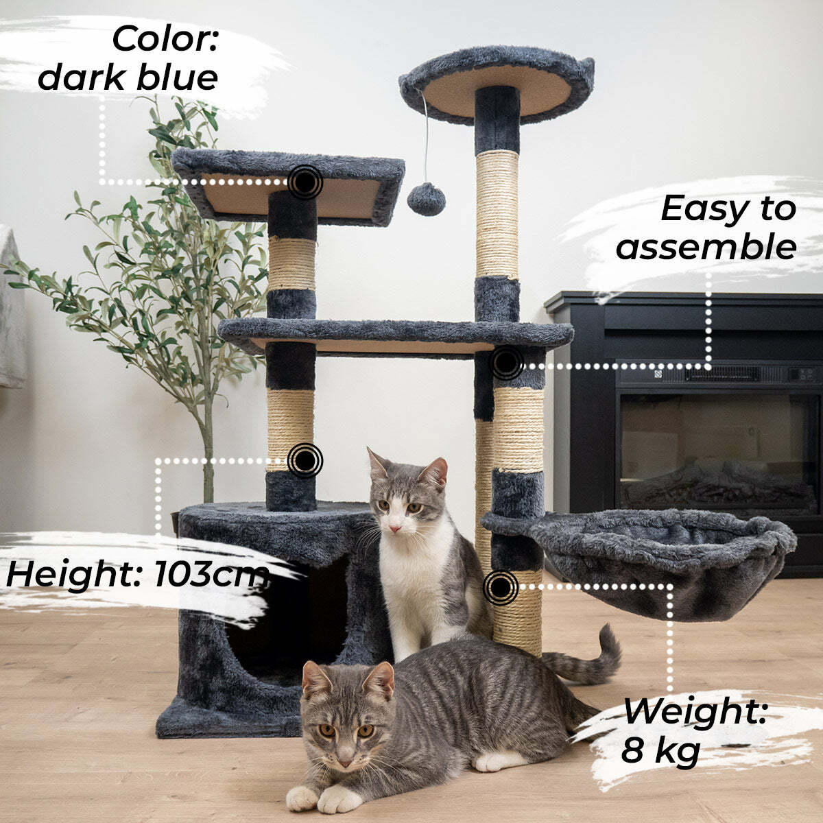 Trekker Cat Tree Comfy 103cm