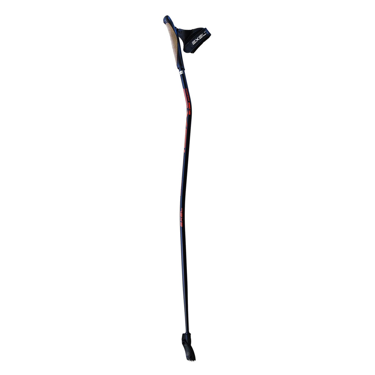 Exel Nordic Pro Curve Oeb Qr Nordic Walking-stok, Zwart/Rood