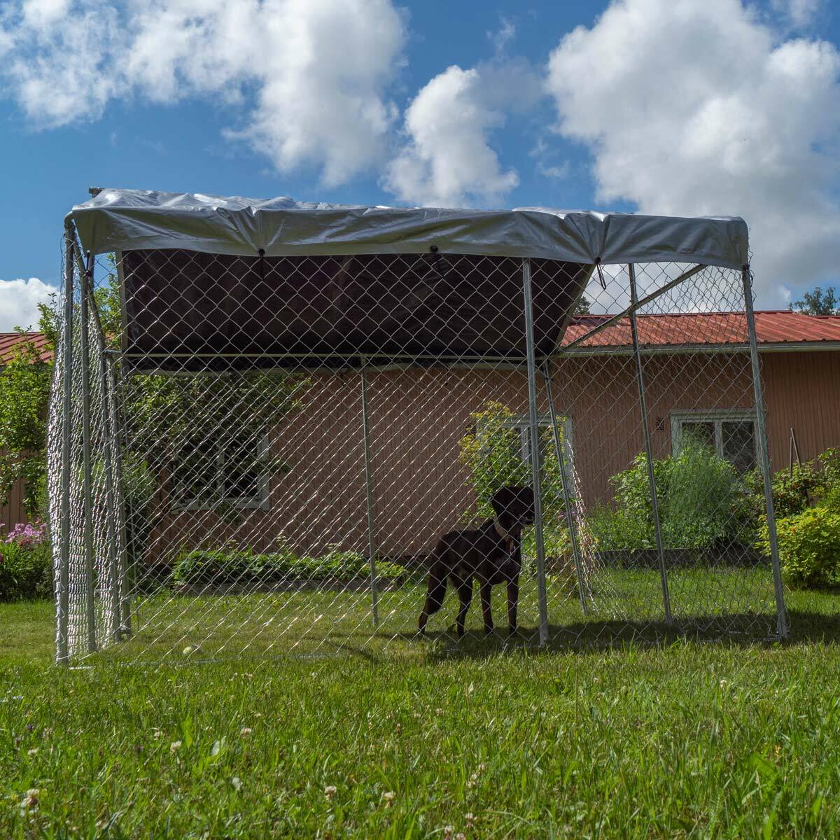 Trekker Perrera exterior con techo 3 x 3m