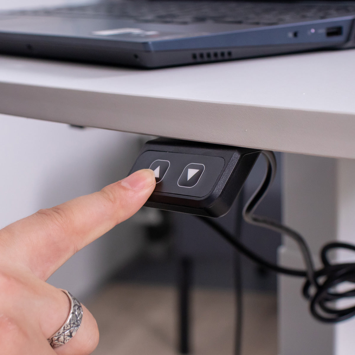 Lykke sähköpöytä L200, valkoinen, 90 x 55cm