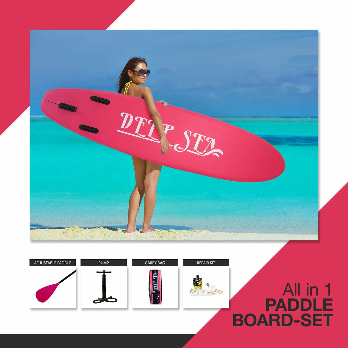 Deep Sea Stand up paddle Standard (275cm), rose