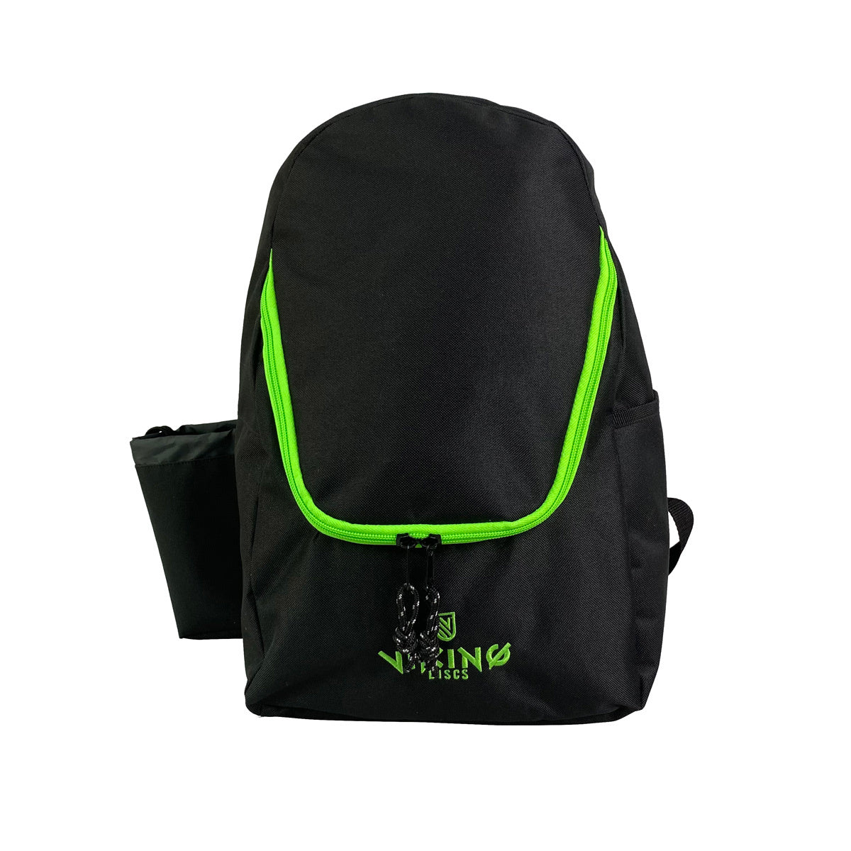 Viking Discs Rucksack Light Mochila de disc golf, Negro/Lima