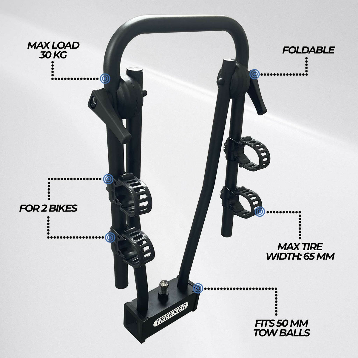 Trekker fietsendrager voor auto voor 2 fietsen P200