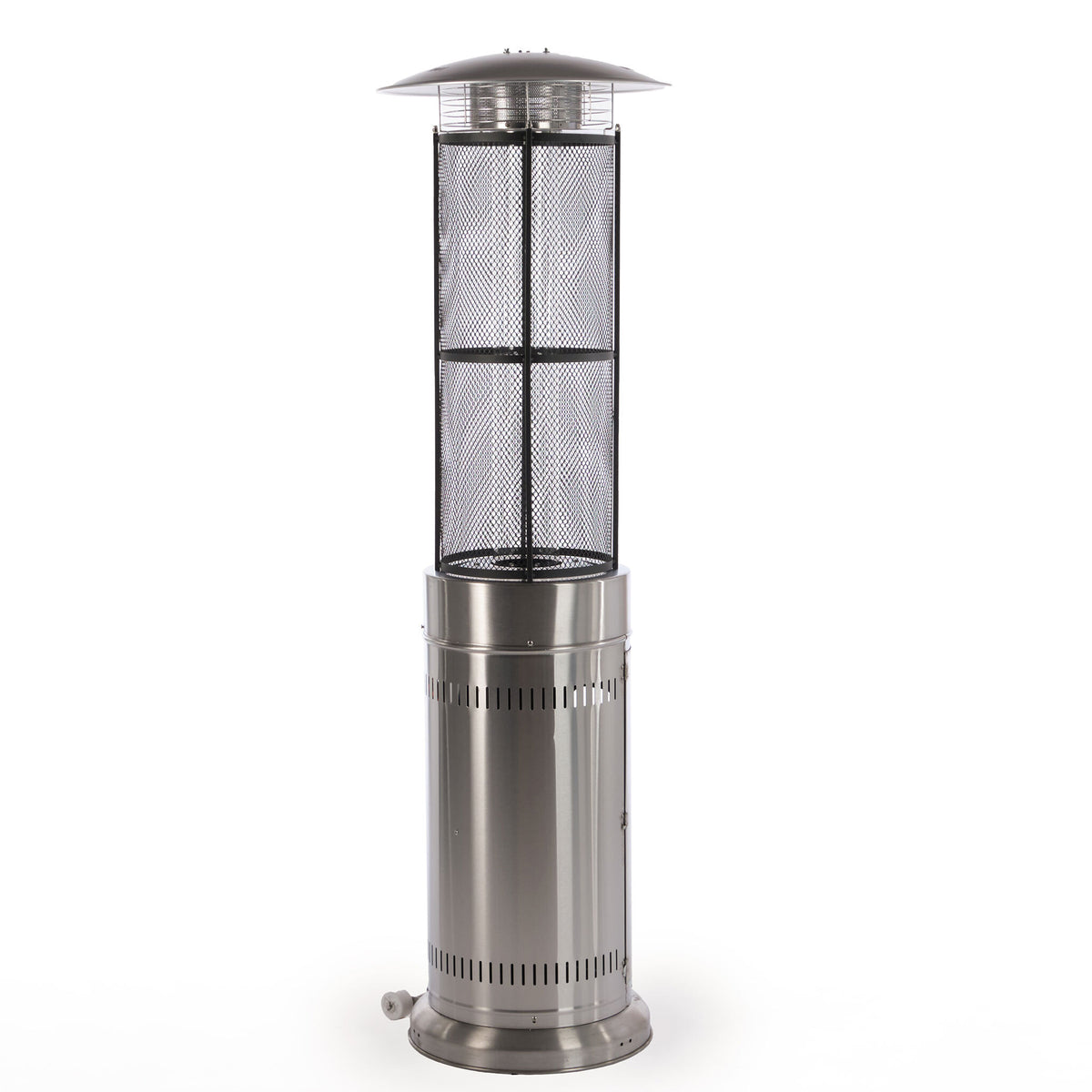 Fornorth Estufa de Exterior Round Tube 11kW accionada por gas, acero inoxidable