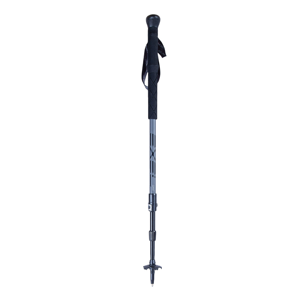 Exel Giant Trekkingstok, Grafietgrijs / Zwart, Antishock, 100-135cm