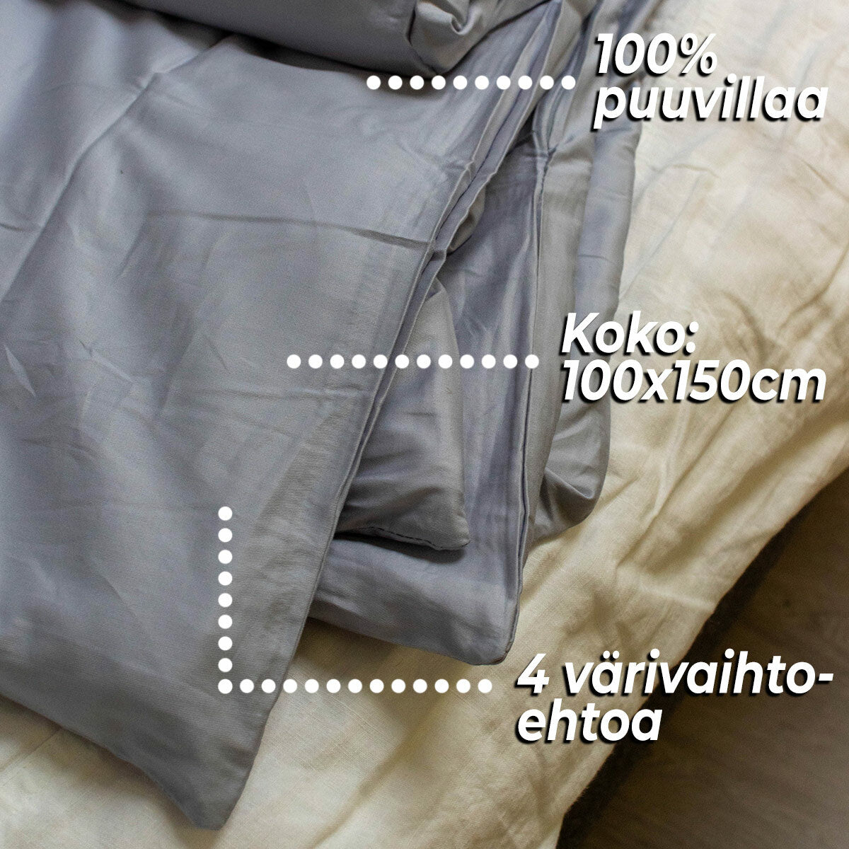 Polar Night lasten puuvilla pussilakana 100x150cm