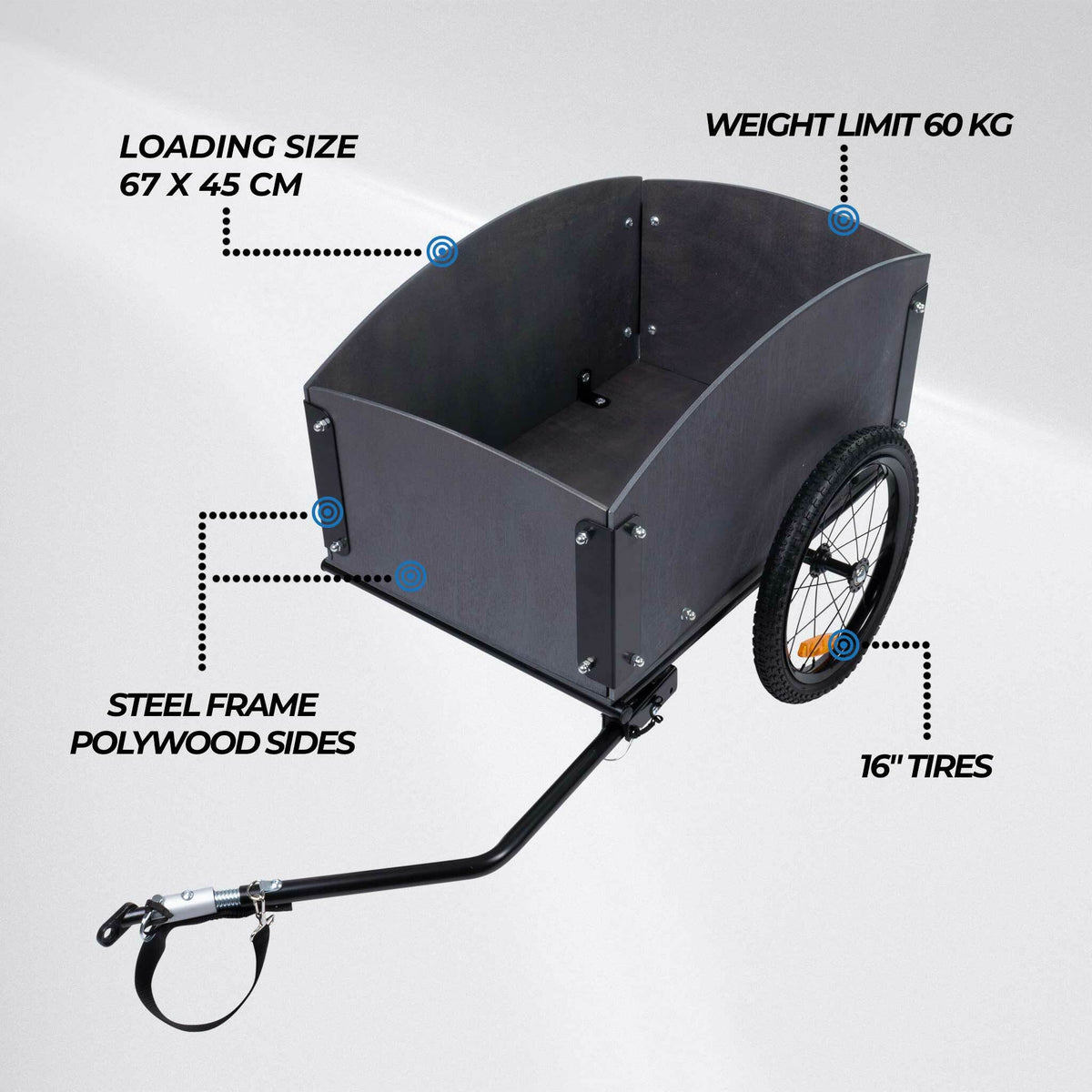 Trekker Remolque bicicleta con bordes