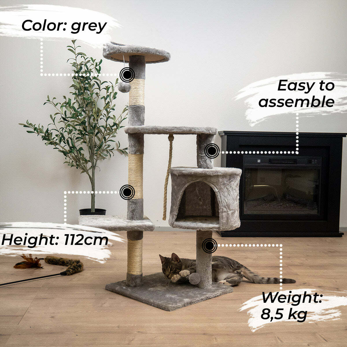 Trekker Cat Tree Home 112cm