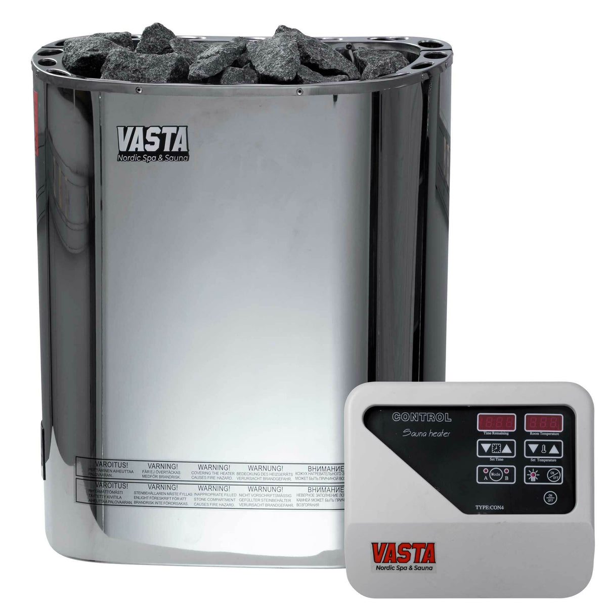 Vasta Electric Sauna Heater Blaze 8kw, separate control, 7-12m3, steel