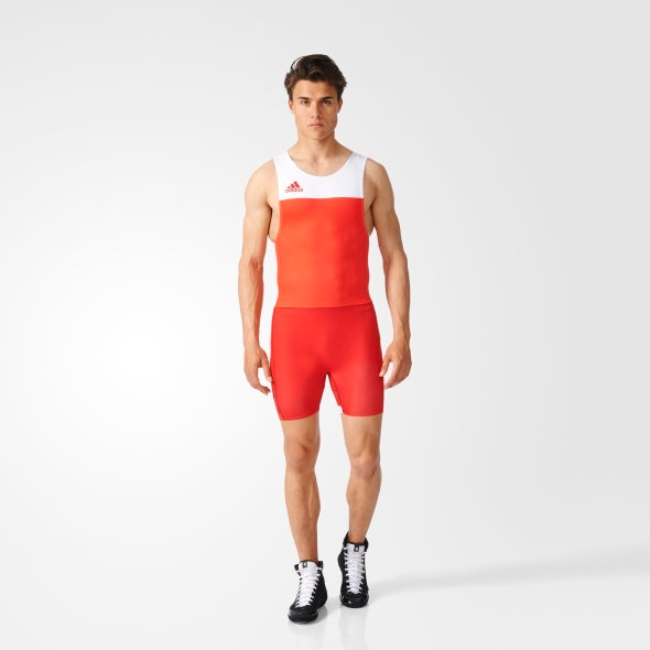Adidas Tech Fall Wrestling Singlet Red