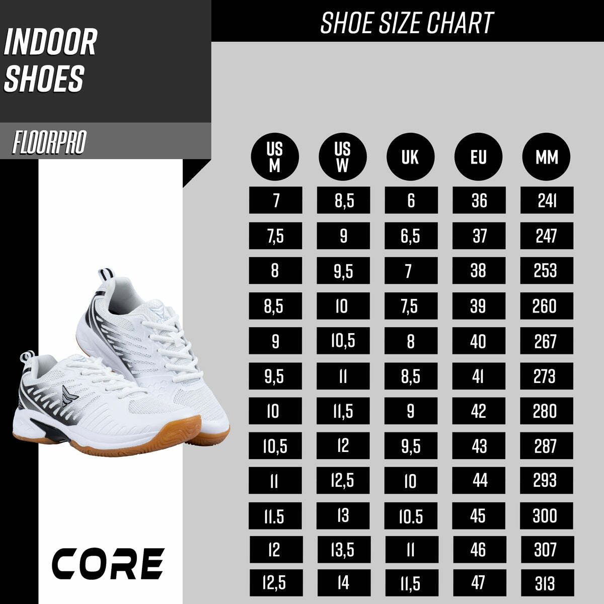 Core Indoor Shoes Floorpro