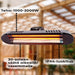 Fornorth Terassilämmitin seinään Premium 2000W etäohjaus, musta
