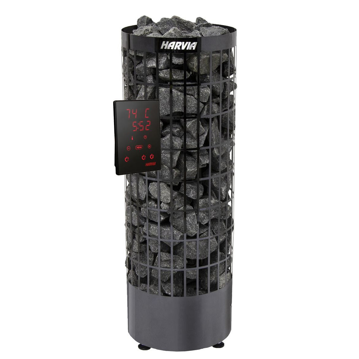 Harvia Electric Sauna Heater Cilindro Xenio PC70XE Black Steel, 7kW, 6-10m³, separate control