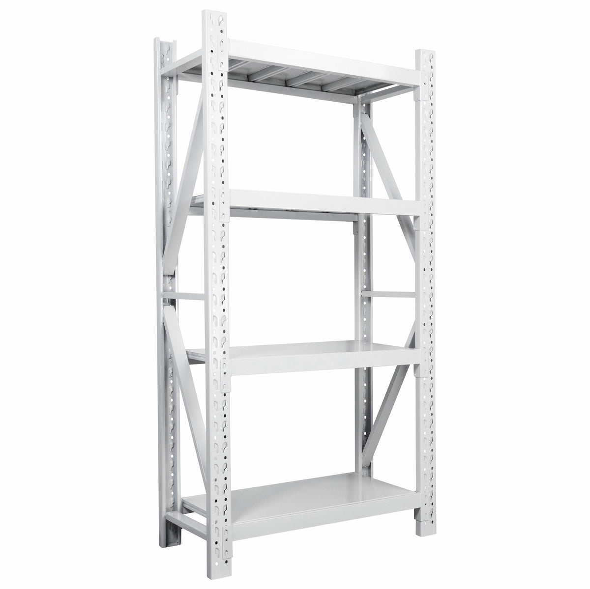 Fornorth Scaffale in metallo 800 kg, 100x60x200 cm, bianco