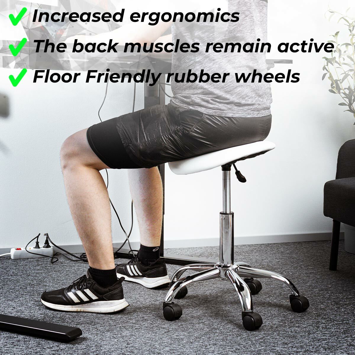 Lykke Sadelstol Comfort, hvid