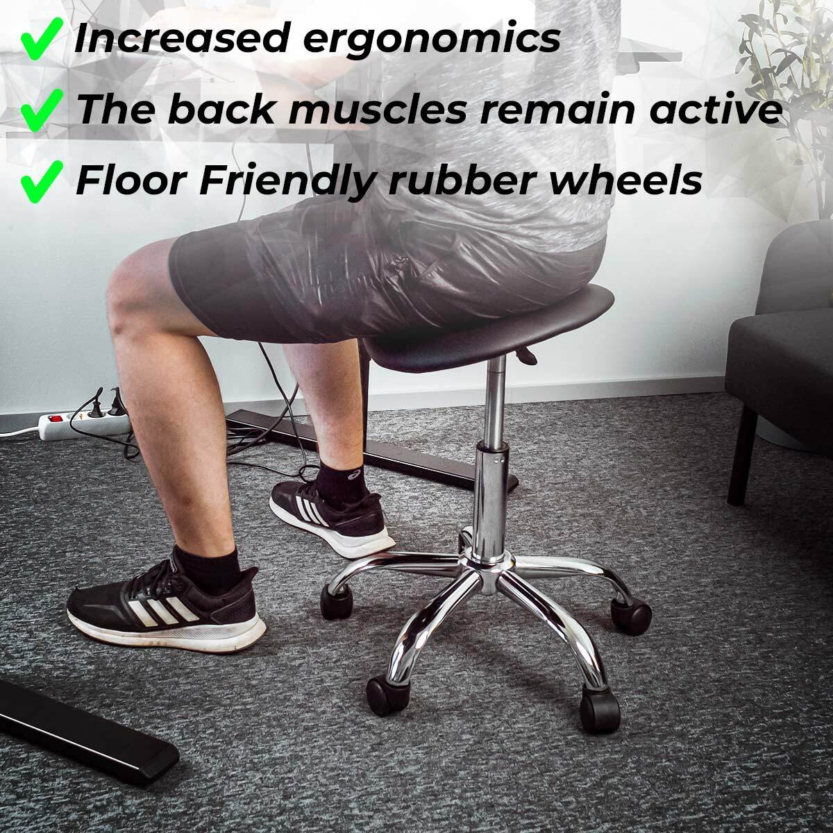 Lykke Sadelstol Comfort, sort