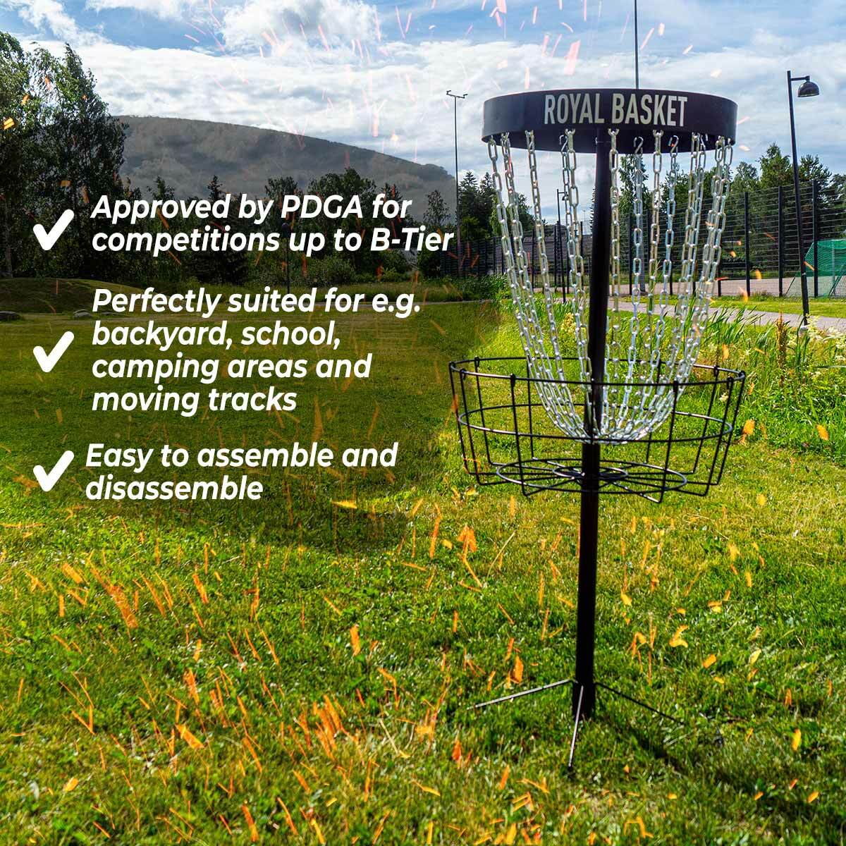 Viking Discs Royal Basket Discgolf Korb, Black Edition
