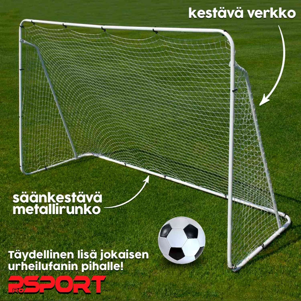 2 x Prosport Jalkapallomaali Real 240 x 150 cm