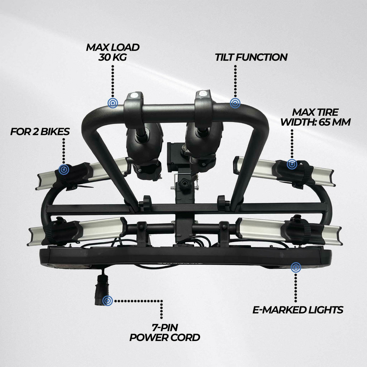 Trekker Cykelholder til bil, 2 cykler R200