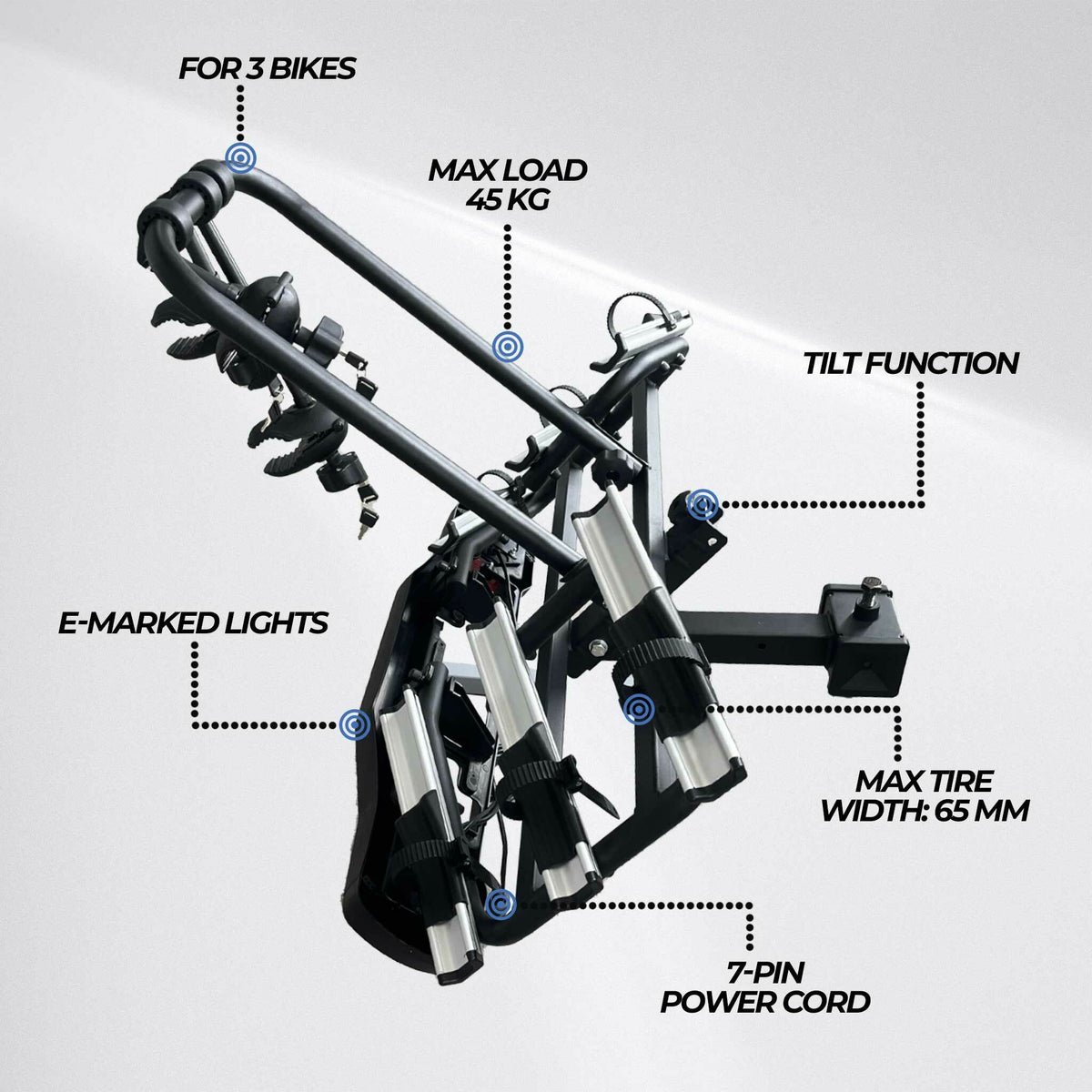 Trekker Bike rack for car, 3 bikes R300