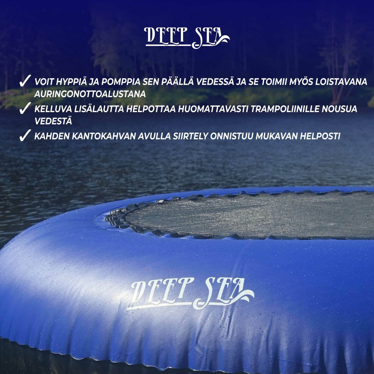 Deep Sea vesitrampoliini 3m lisälautalla