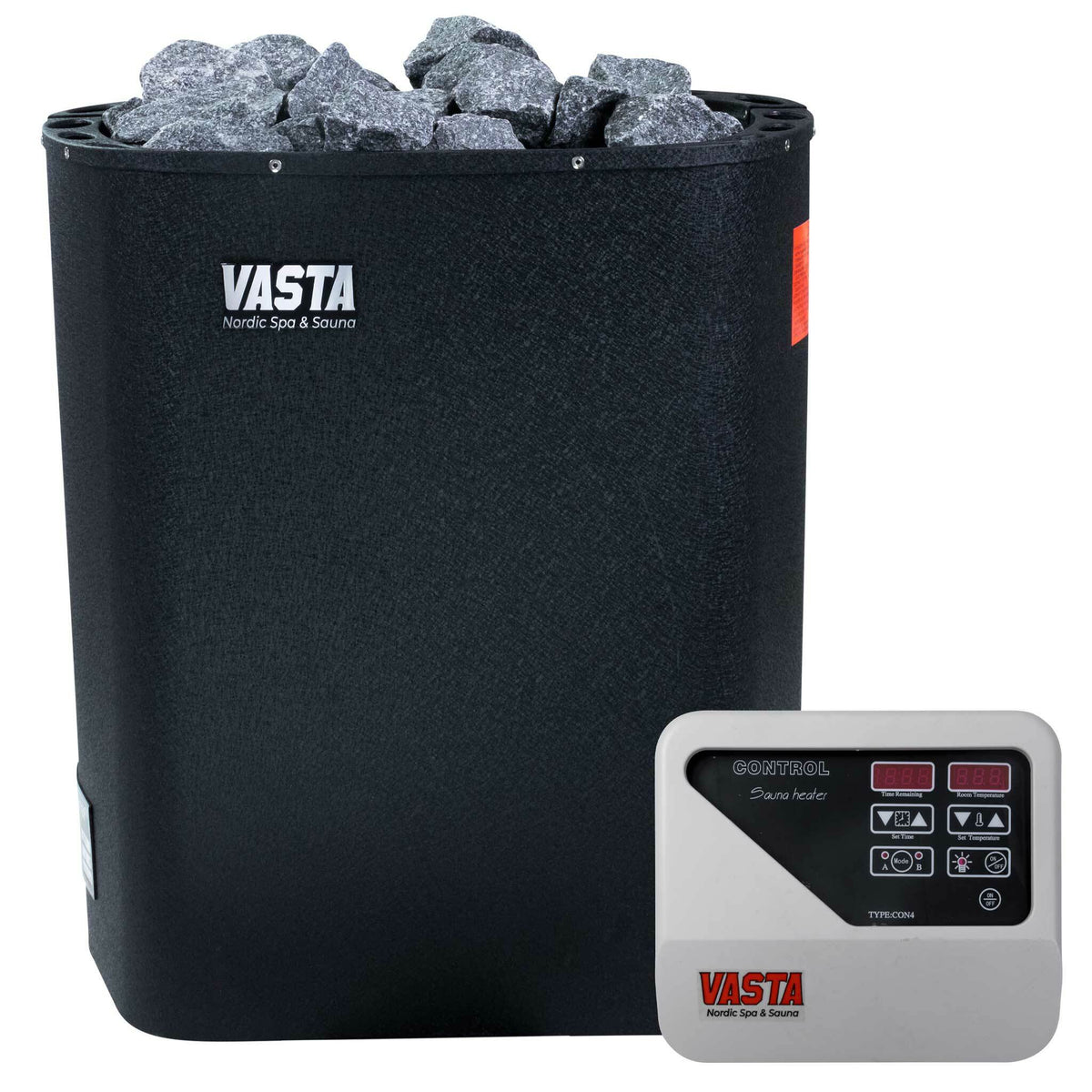 Vasta Electric Sauna Heater Blaze 8kw, separate control, 7-12m3, black