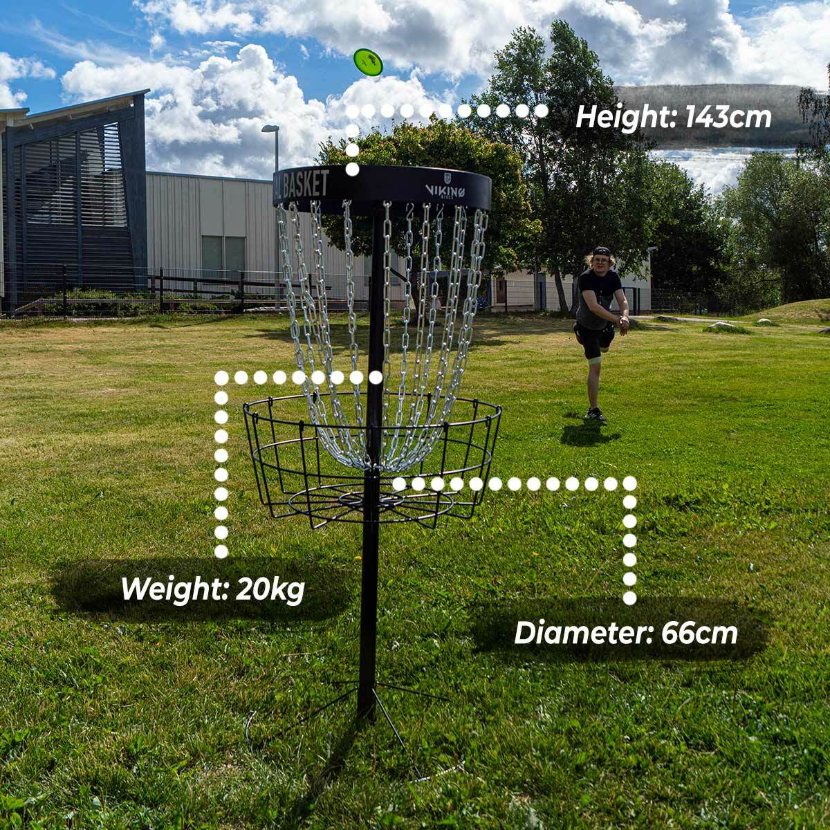 Viking Discs Royal Basket Discgolf Korb, Black Edition