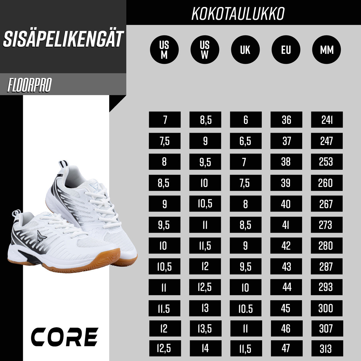 Core Sisäpelikengät Floorpro