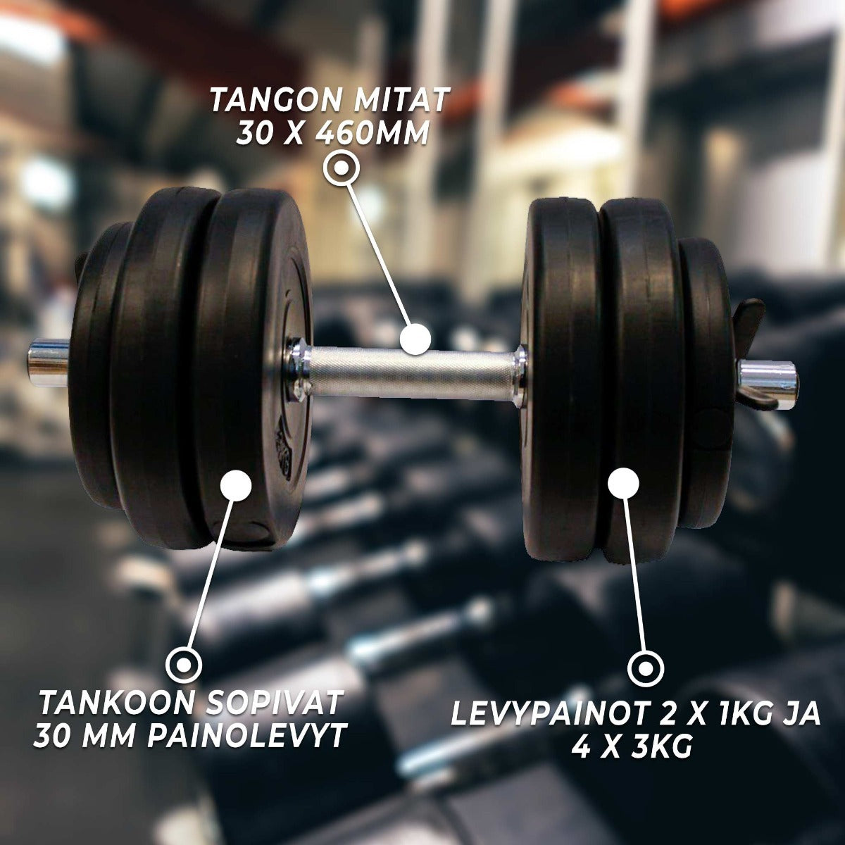 Fit'n Shape Käsipaino 15kg, säädettävä