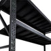 Fornorth Scaffale in metallo 800 kg, 200x60x200 cm, nero