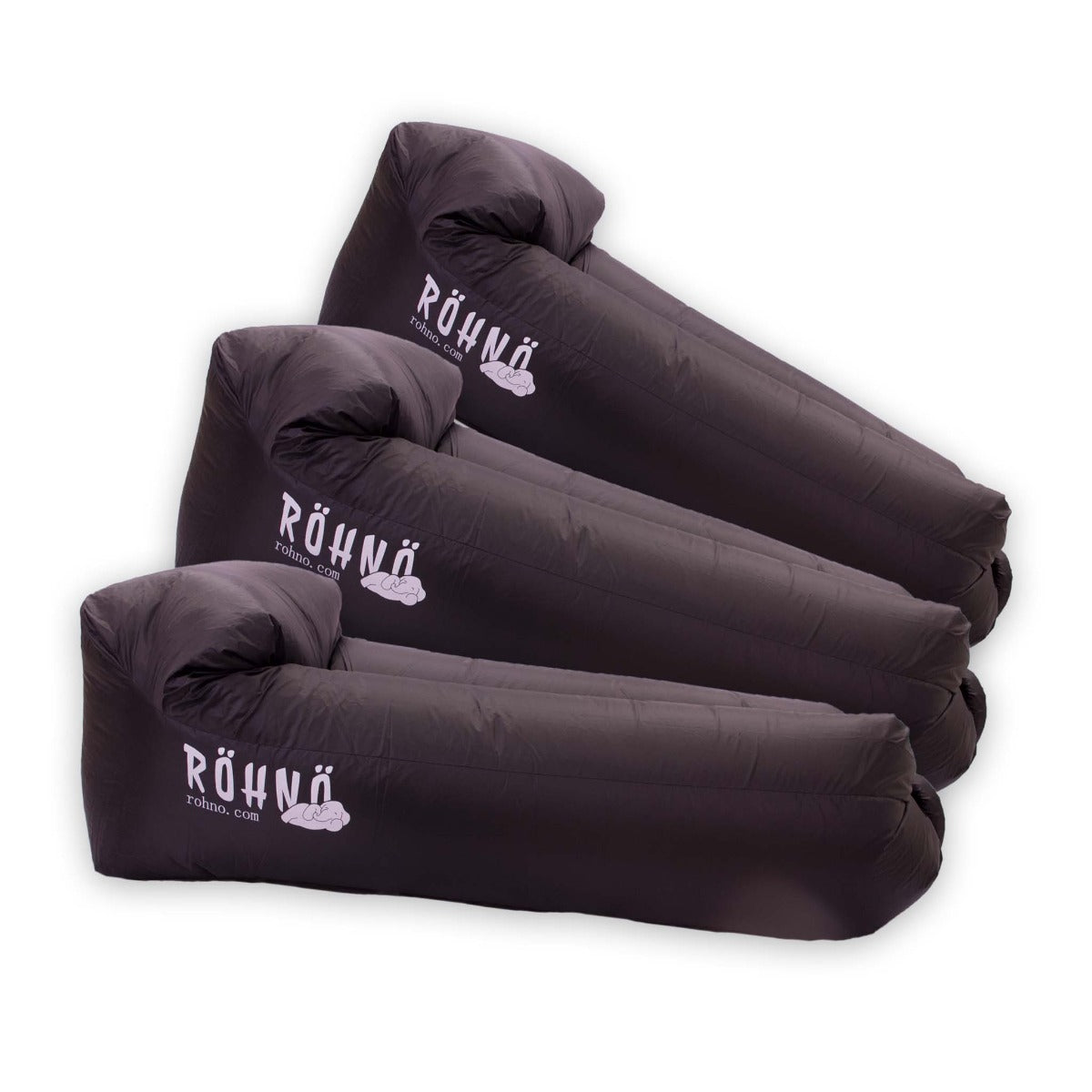 Röhnö air lounger Multipack, 3 stuks zwart