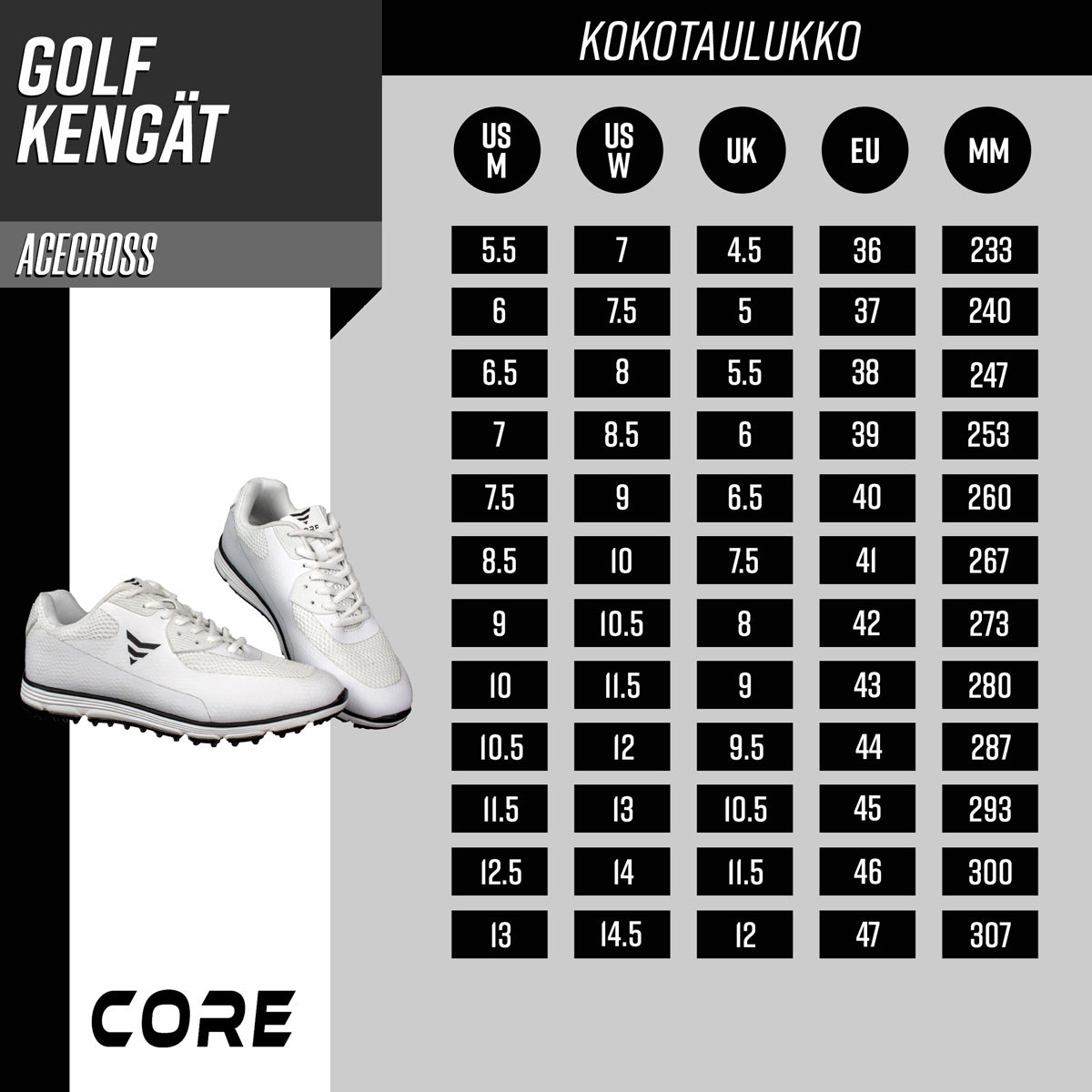 Core Golfkengät Acecross