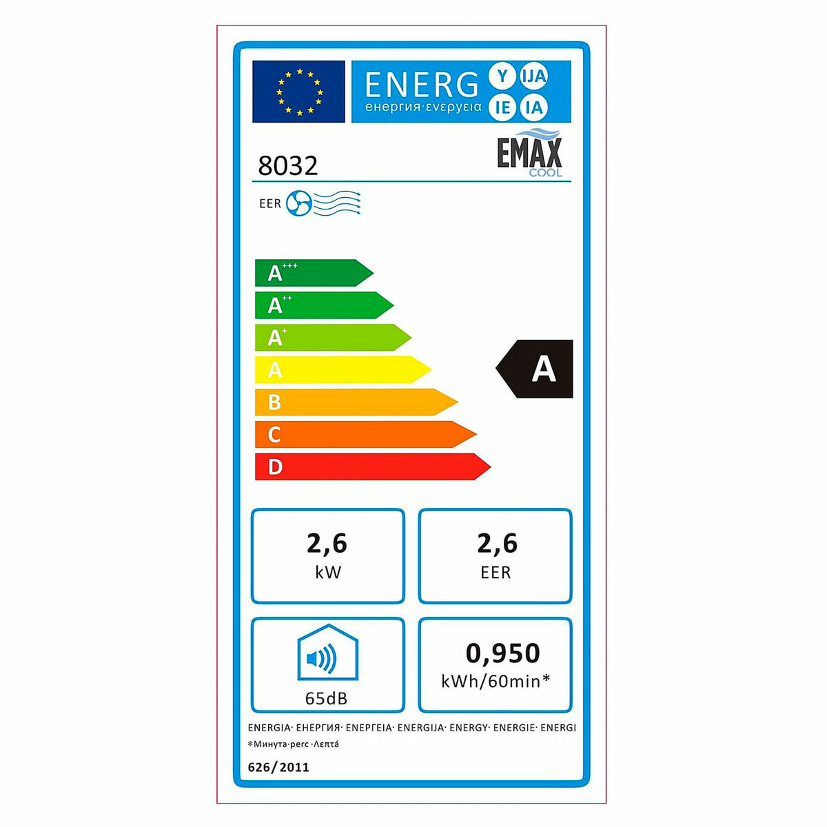 EMAX COOL Aire Acondicionado Portátil 2600W, 9000BTU