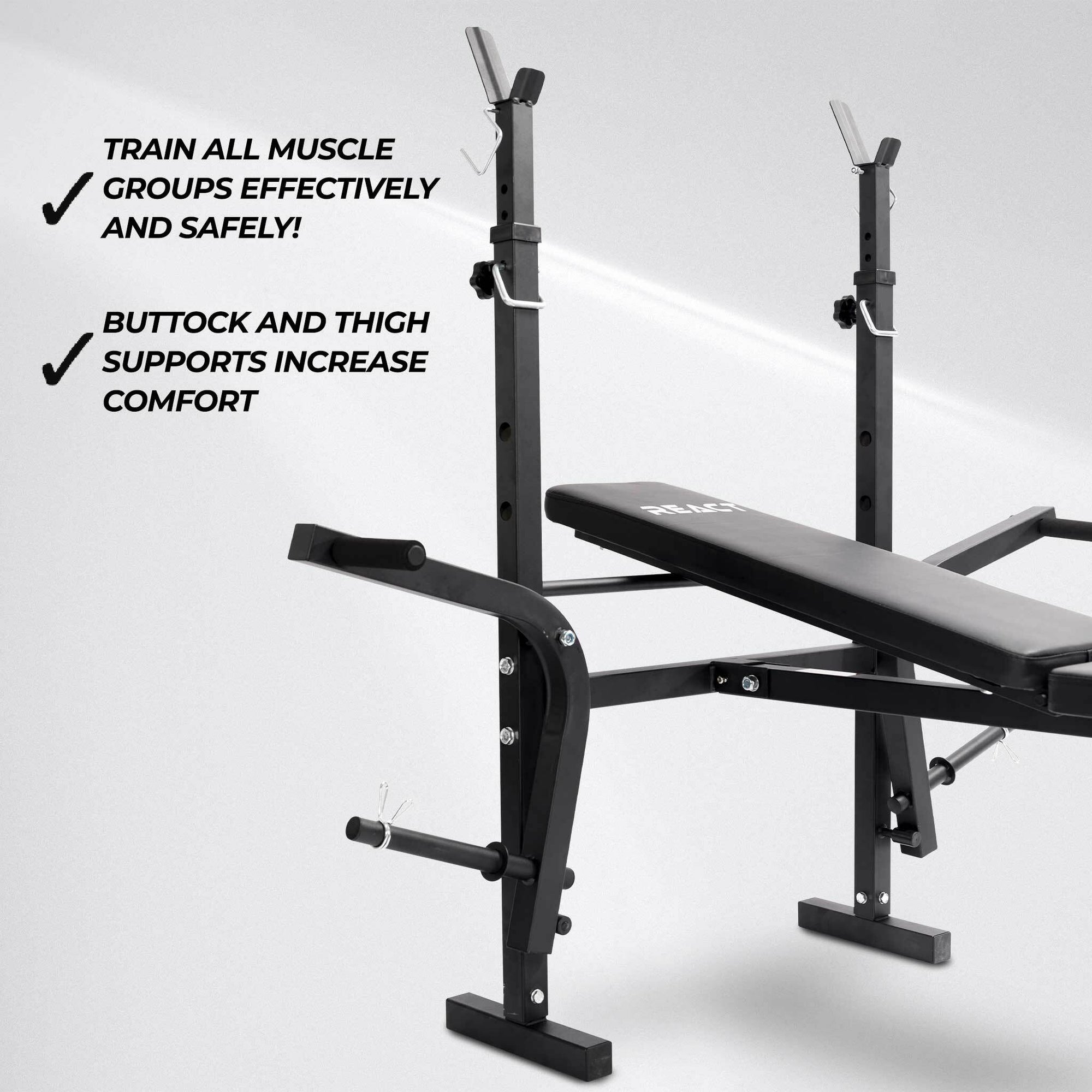 React Adjustable Weightlifting Bench Multipurpose